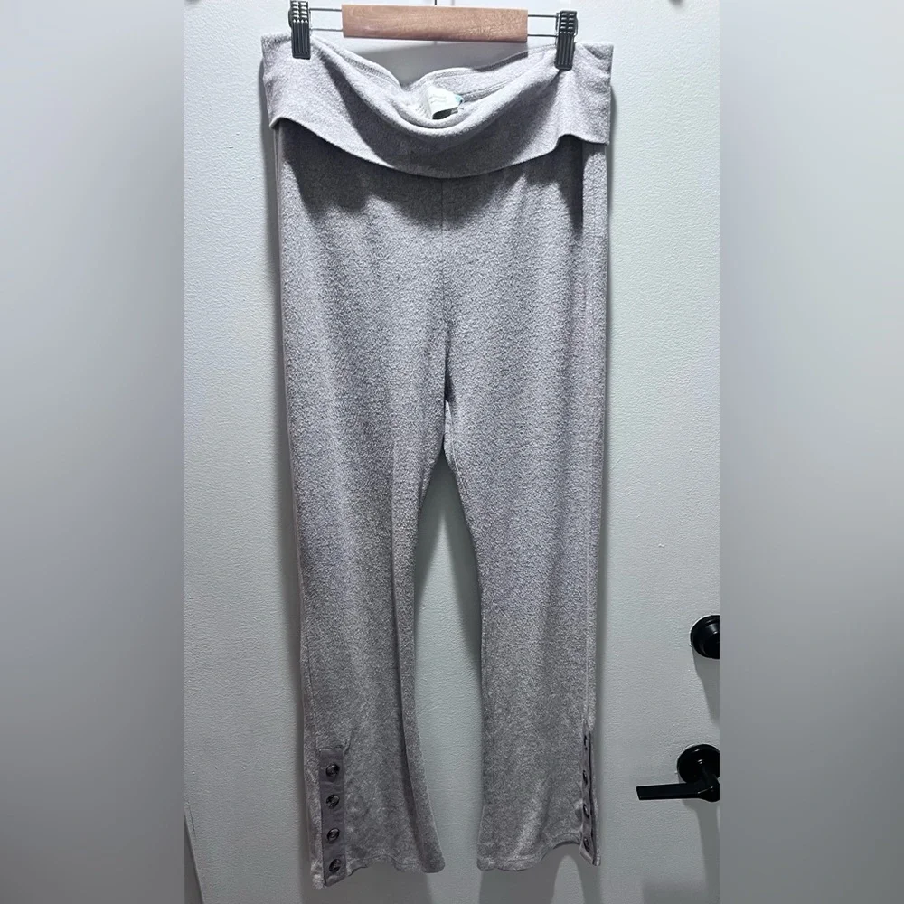 Anthropologie women’s beige Knit Saturday Sunday Lounge Pants Sz Small - Picture 1 of 5